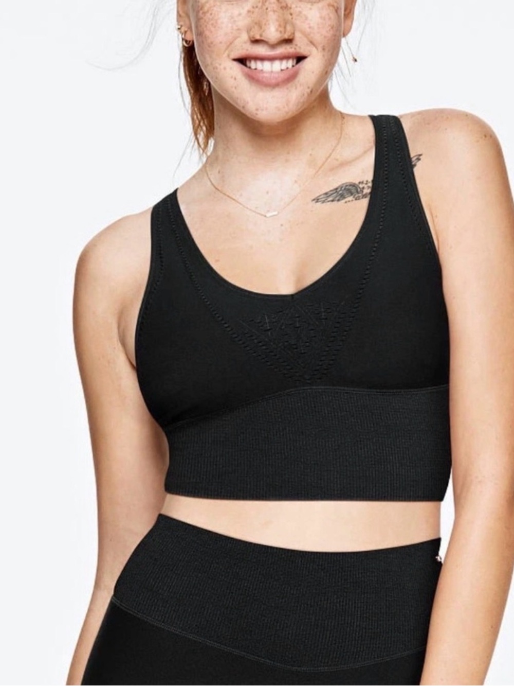 Victoria’s Secret PINK SPORT longline tank bra vented removable pads